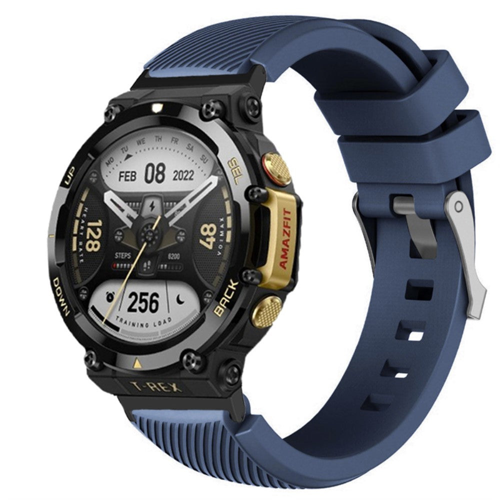 Amazfit T-Rex 2 twill design silicone watch strap - Midnight Blue
