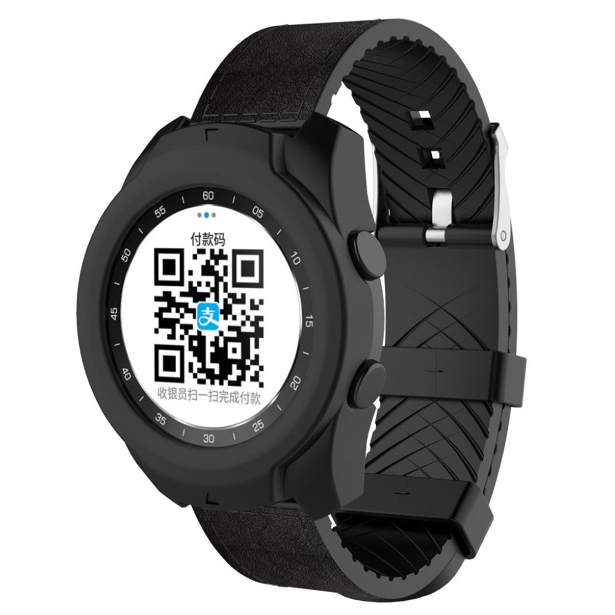 Ticwatch Pro soft silicone frame case - Black