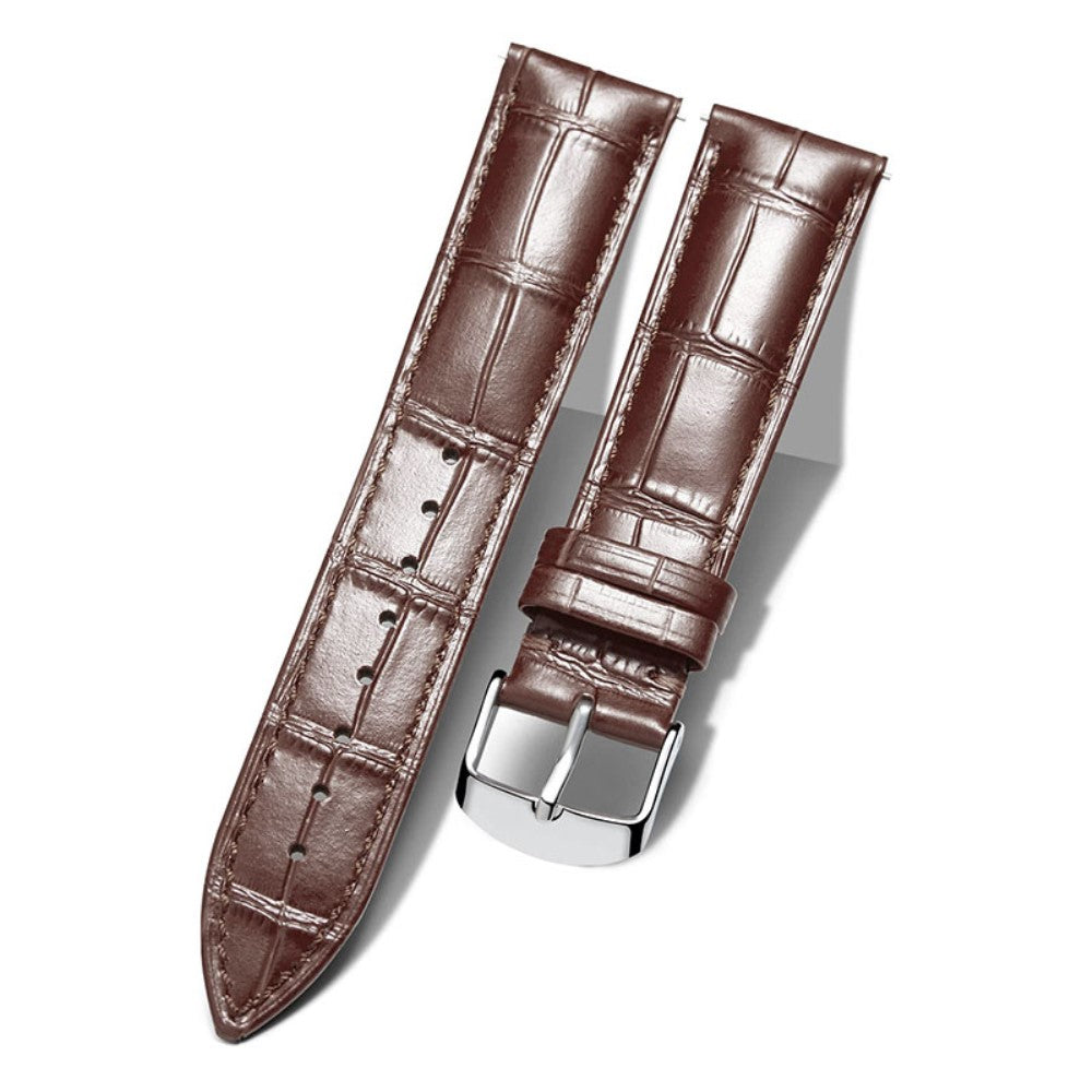 Ticwatch GTX / Pro crocodile pattern leather watch strap - Brown