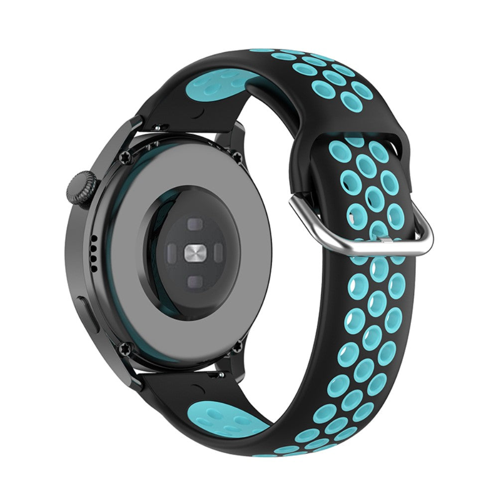 Ticwatch GTX / Pro bi-color silicone watch strap - Black / Teal