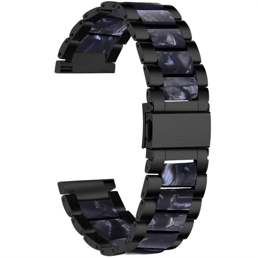 Pebble 2 / SE 2 / Time Round Large stylish resin watch strap - Black / Black