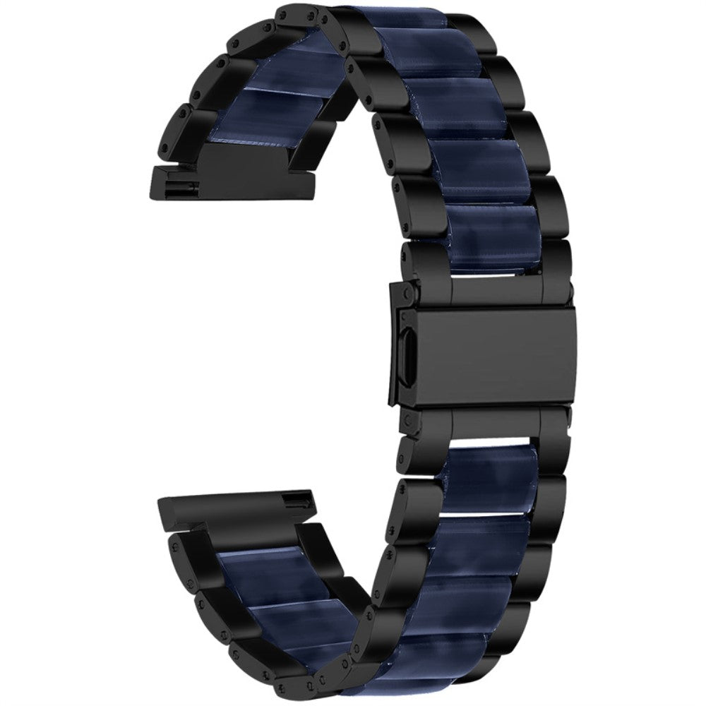 Pebble 2 / SE 2 / Time Round Large stylish resin watch strap - Black / Dark Blue