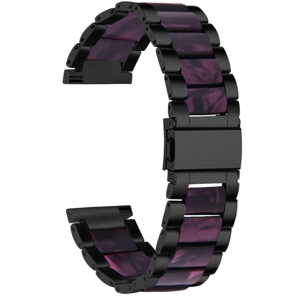 Pebble 2 / SE 2 / Time Round Large stylish resin watch strap - Black / Purple