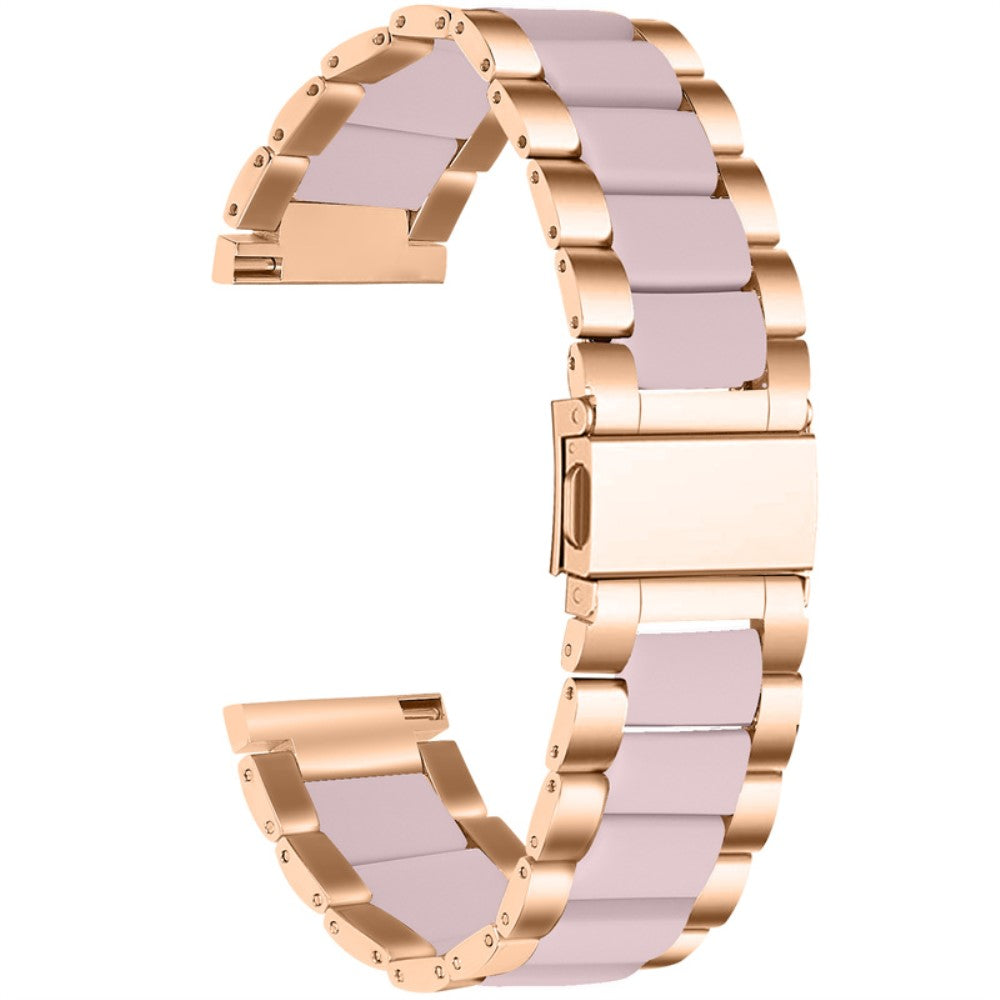 Pebble 2 / SE 2 / Time Round Large stylish resin watch strap - Rose Gold / Pink