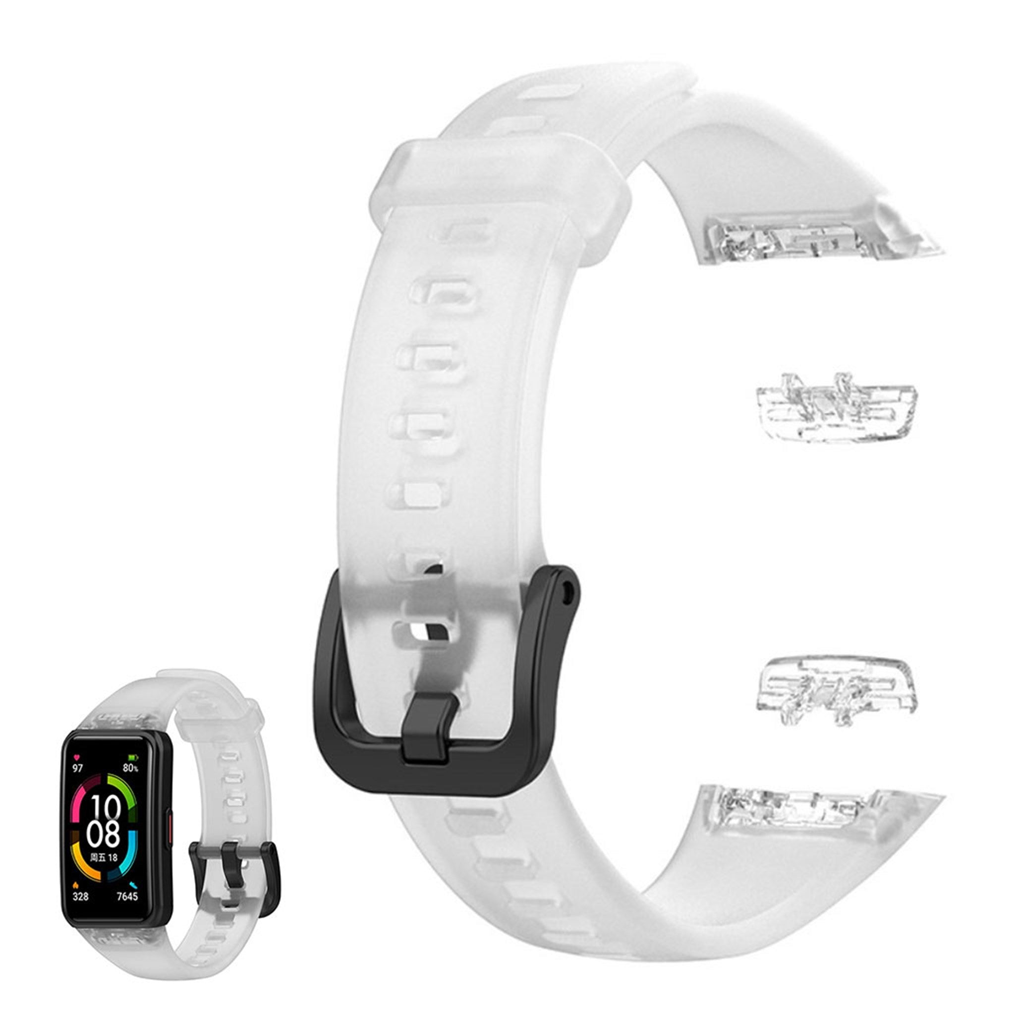 Honor Band 6 transparent style watch strap - Transparent White