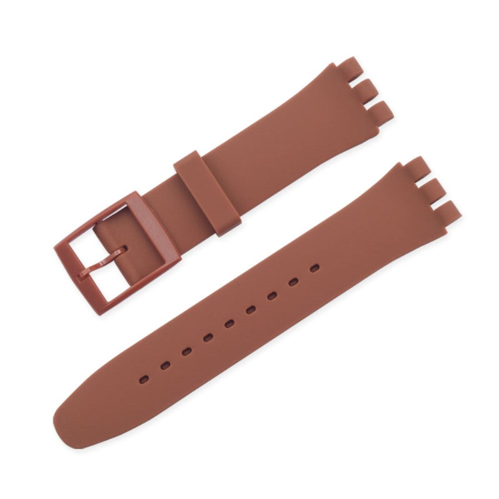 12mm Universal silicone watch strap - Brown