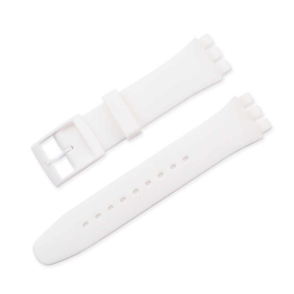 16mm Universal silicone watch strap - White