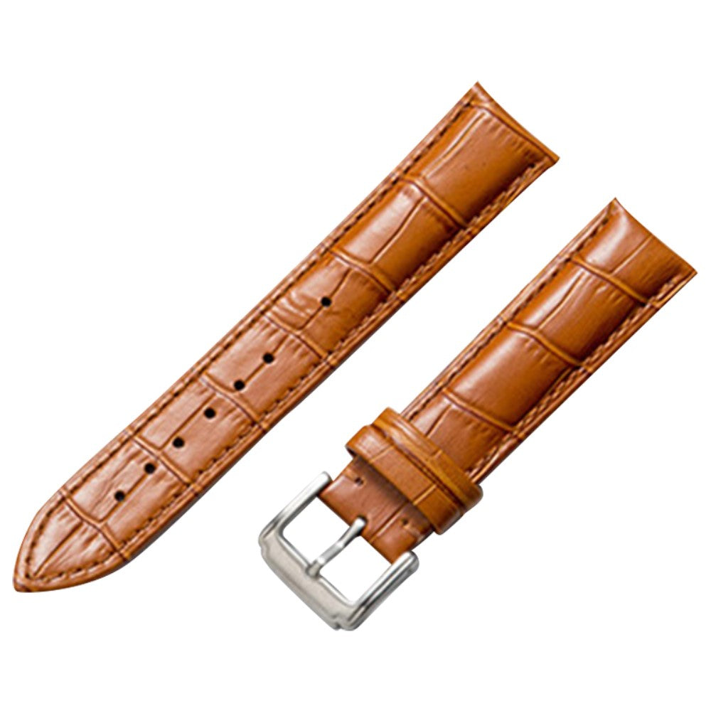 16mm Universal genuine leather watch strap - Light Brown