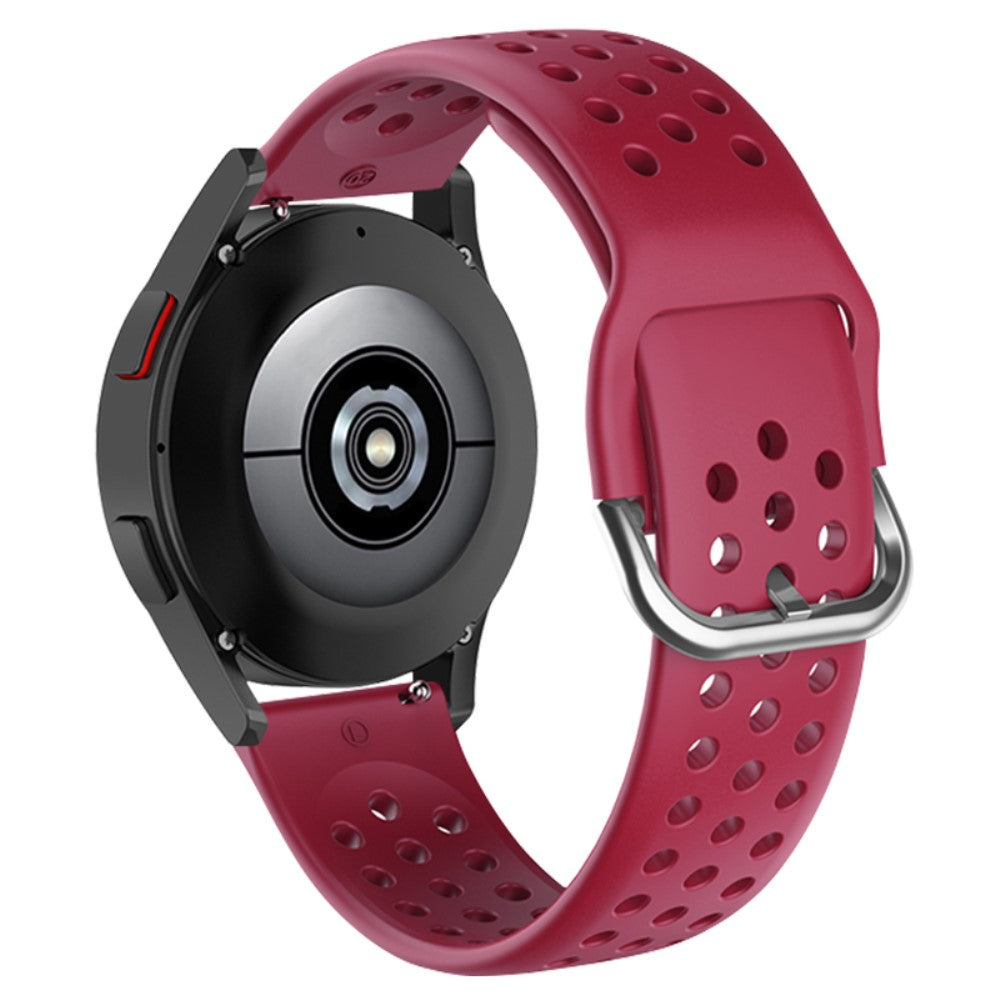 20mm Universal breathable silicone watch strap - Wine Red