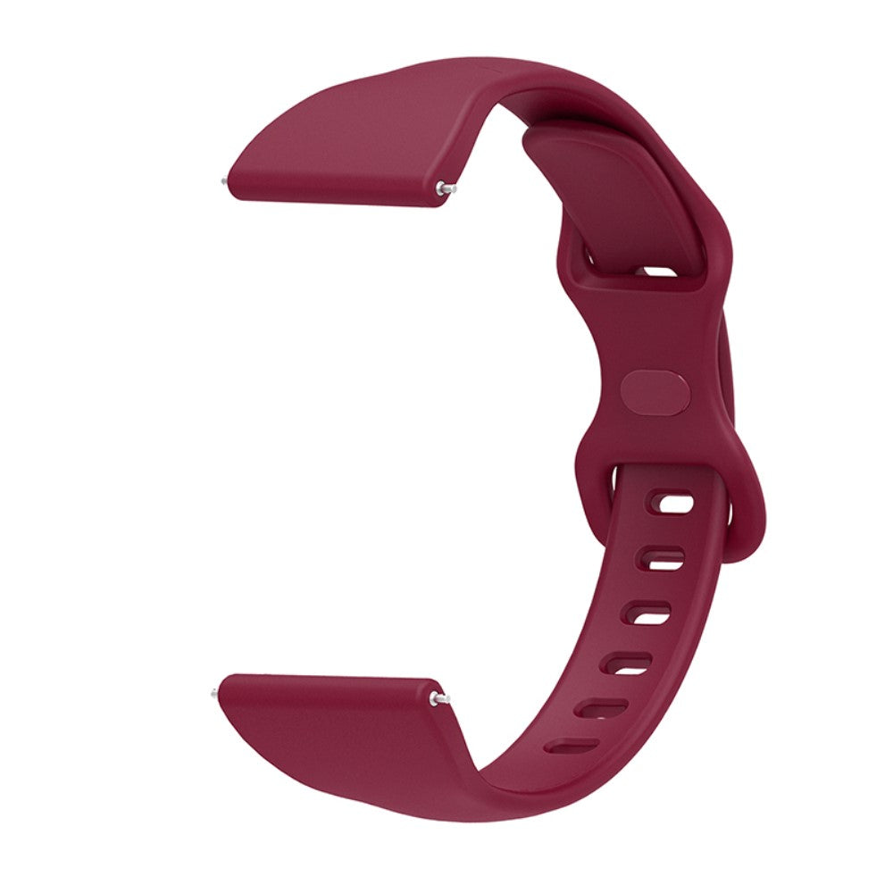 22mm Universal silicone 8 shaped buckle watch strap - Wine Red