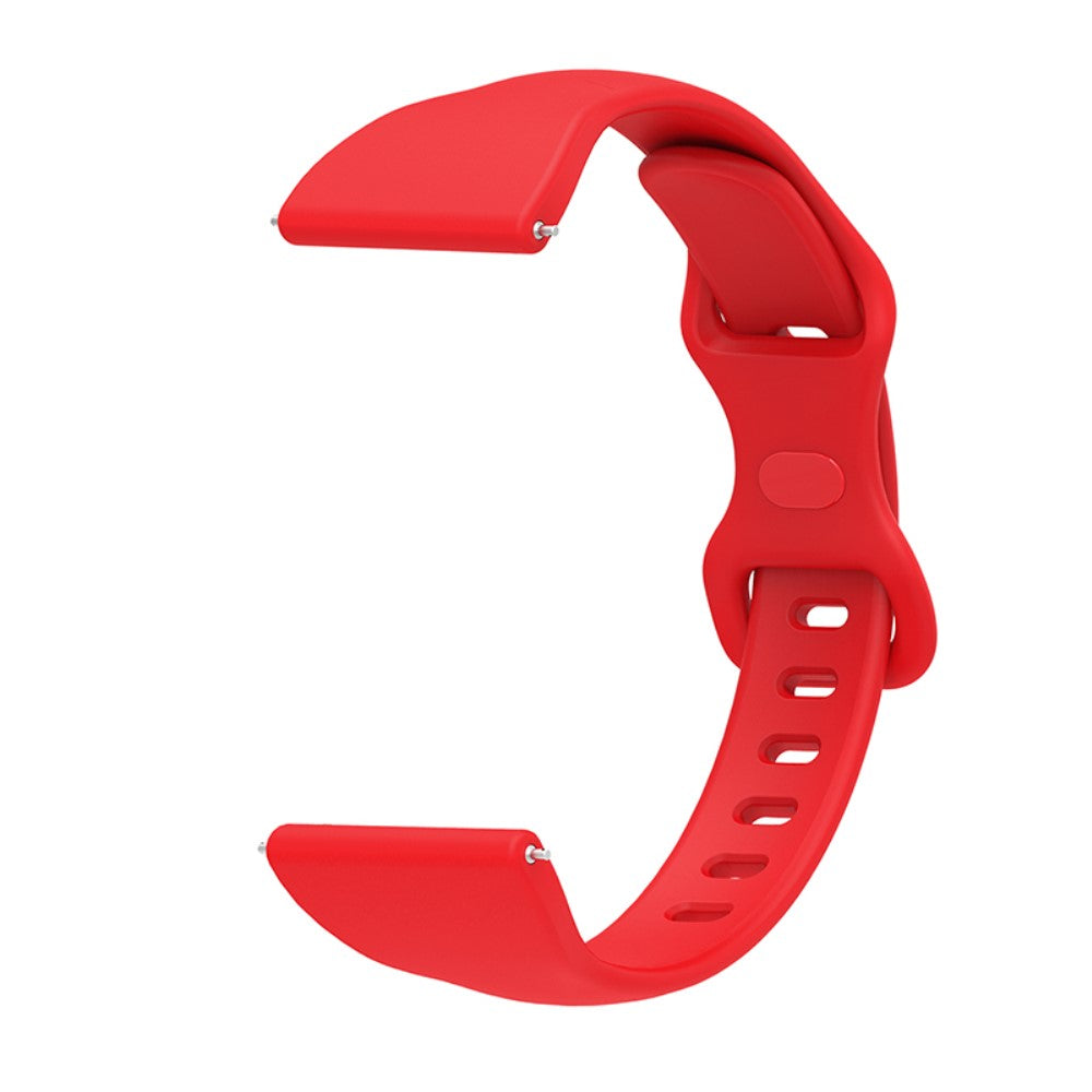 22mm Universal silicone 8 shaped buckle watch strap - Red