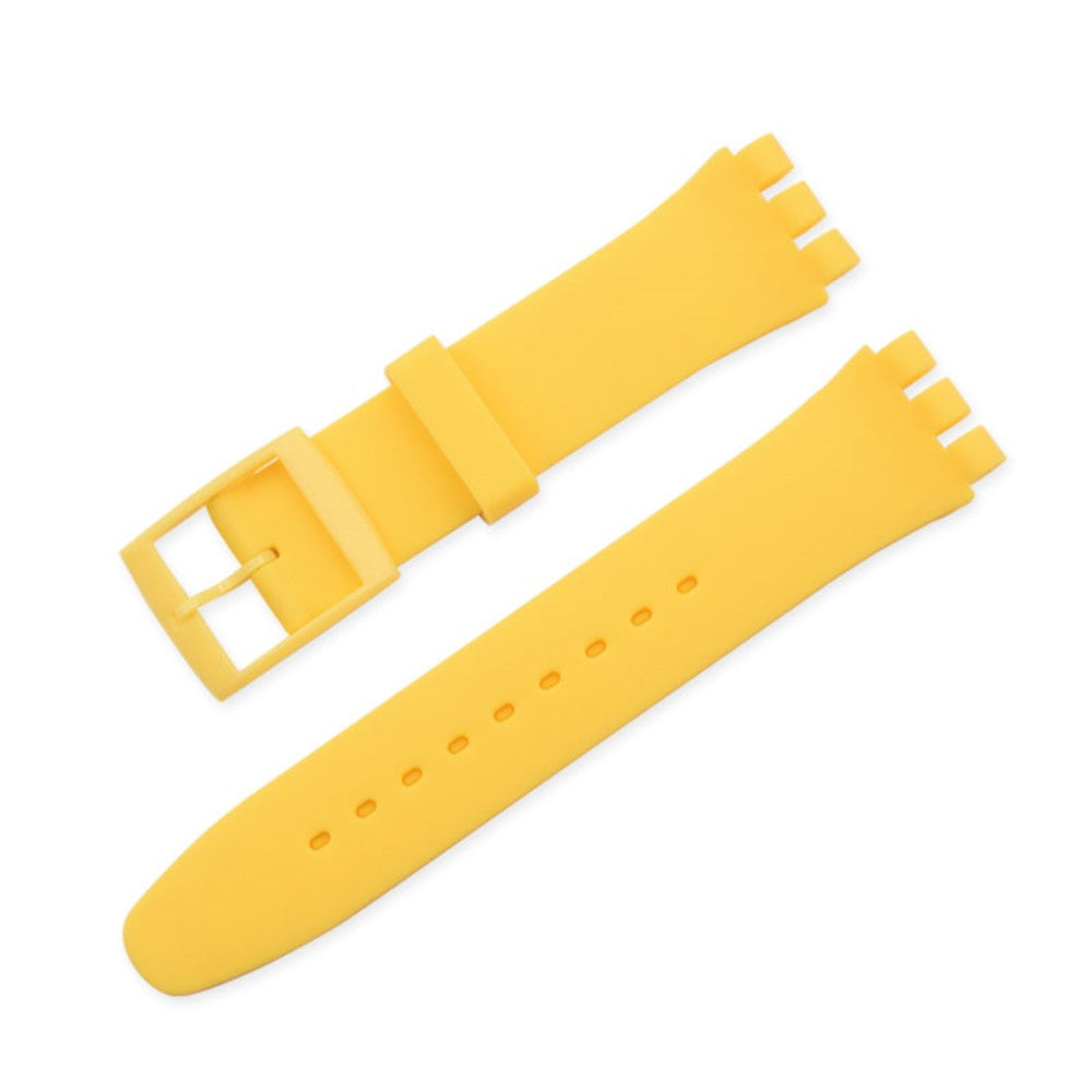 17mm Universal silicone watch strap - Yellow