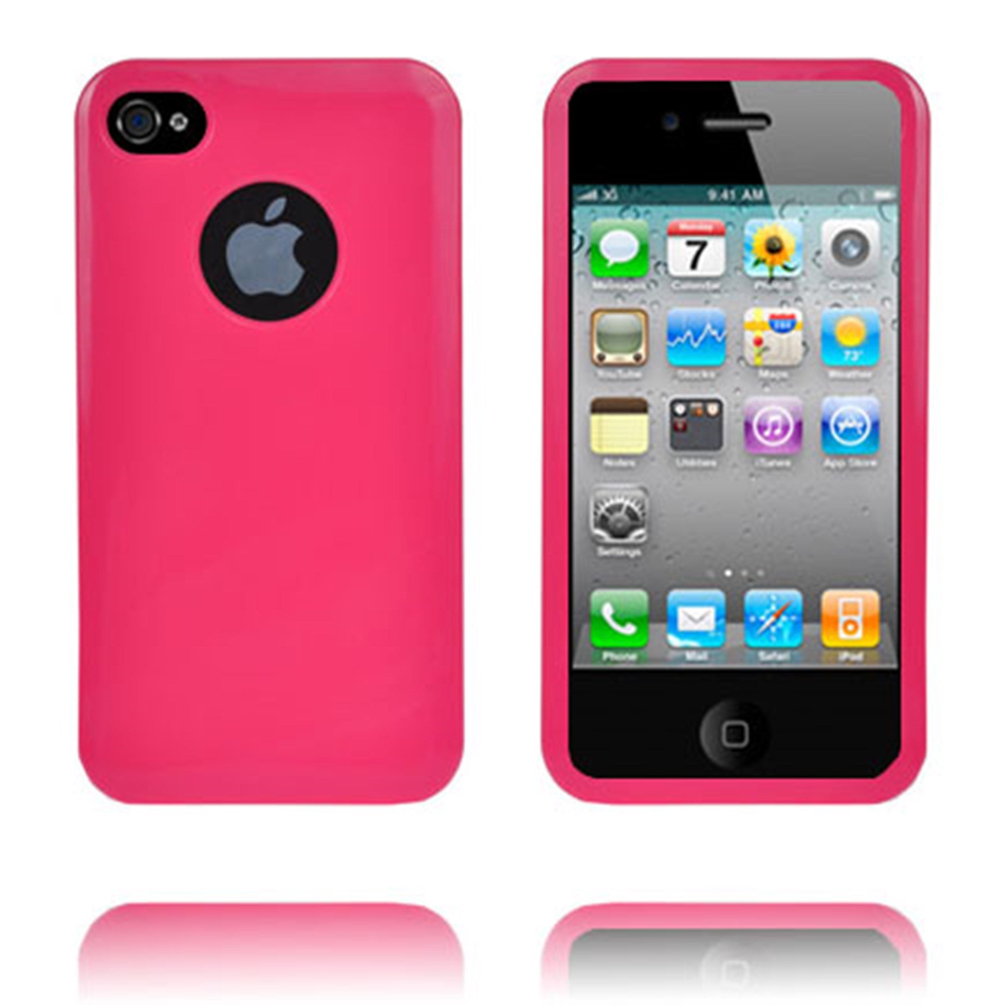 Soft Shell Logo Cut Ver. II (Hot Pink) iPhone 4/4S Cover