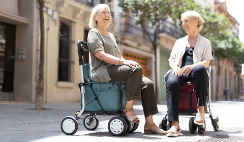 The perfect mobility solution, shopping rollator with seats