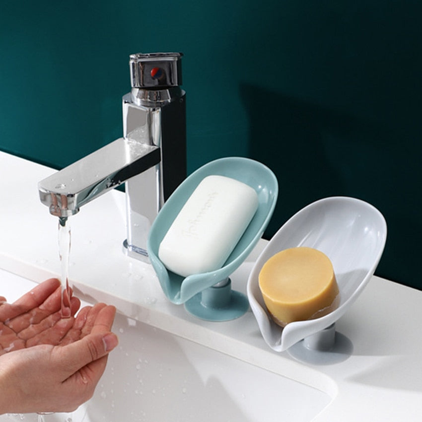 Leaf Shape Soap Box Drain Soap Holder Box