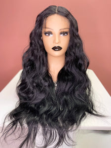 Glueless Synthetic Lace Wig| Middle-Part| Judy Black-