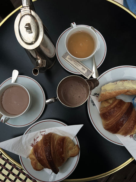 Parisian Brunch: Croissants, Hot Chocolate