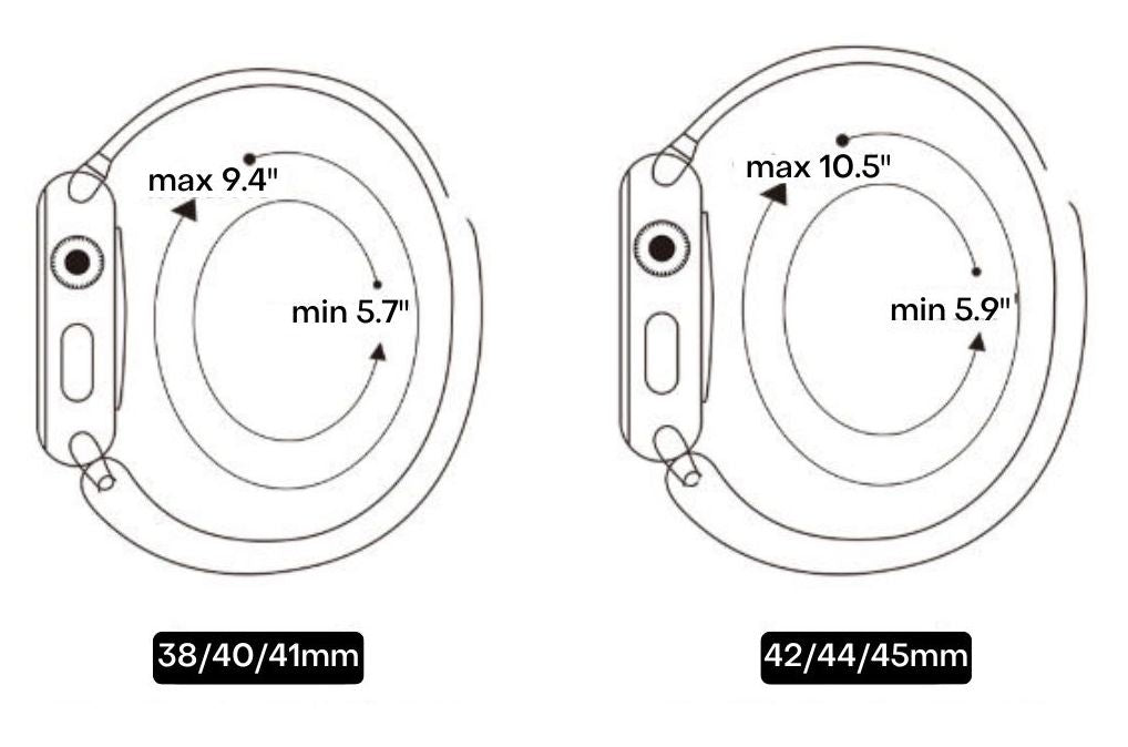 Milanese loop strap size guide