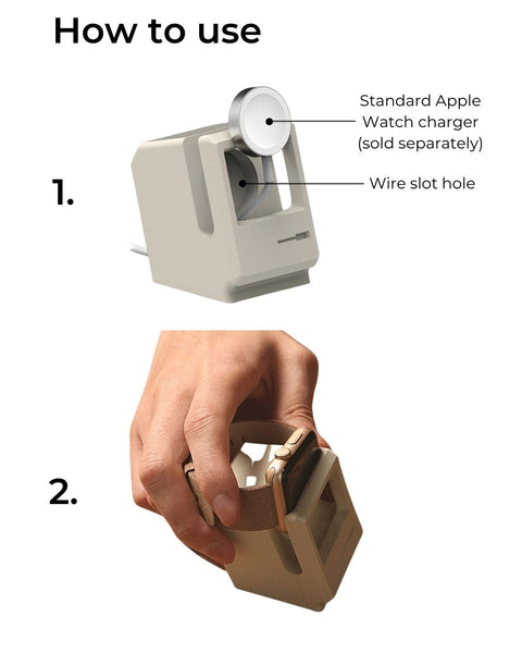 silicone apple watch charging dock retro computer