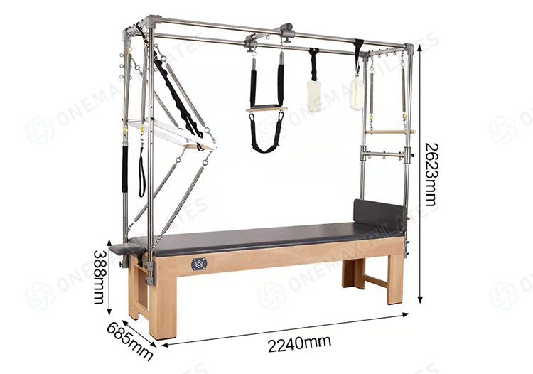 ONEMAX Professional Equipment Reformer Machine beech Pilates Trapeze T –  PILATES-ONEMAX