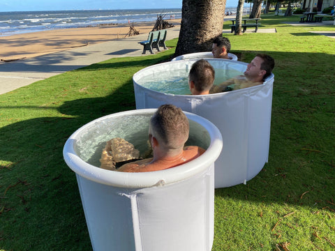ice bath session Suttons beach Redcliffe