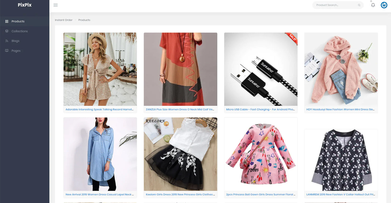 PixPix Image Editor can help you crop, resize and edit your product photos all within the Shopify product details page.