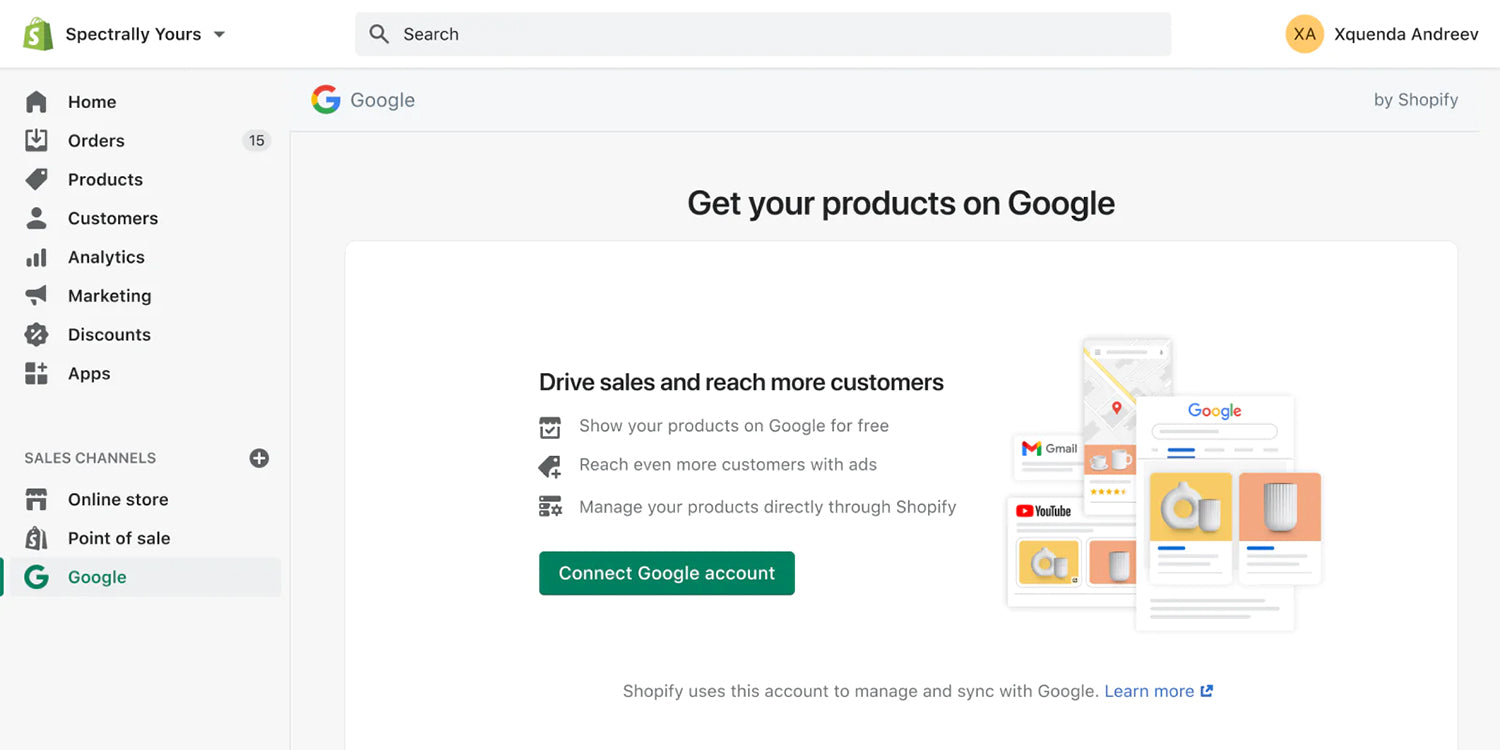 Make the most of Google searches with Google & Youtube for Shopify and easily sync your products with the Google Merchant Center.