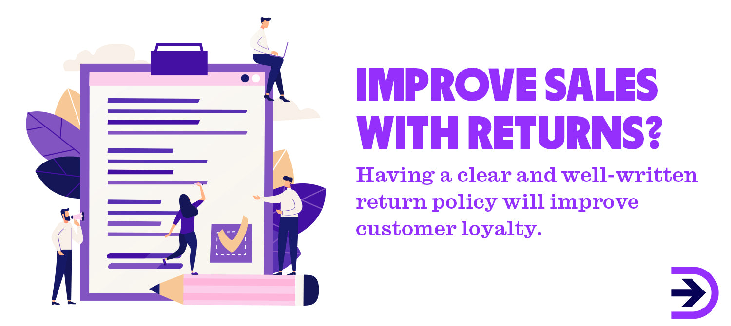 Improve customer loyalty and trust by presenting your customers with a clear and well-written returns policy.