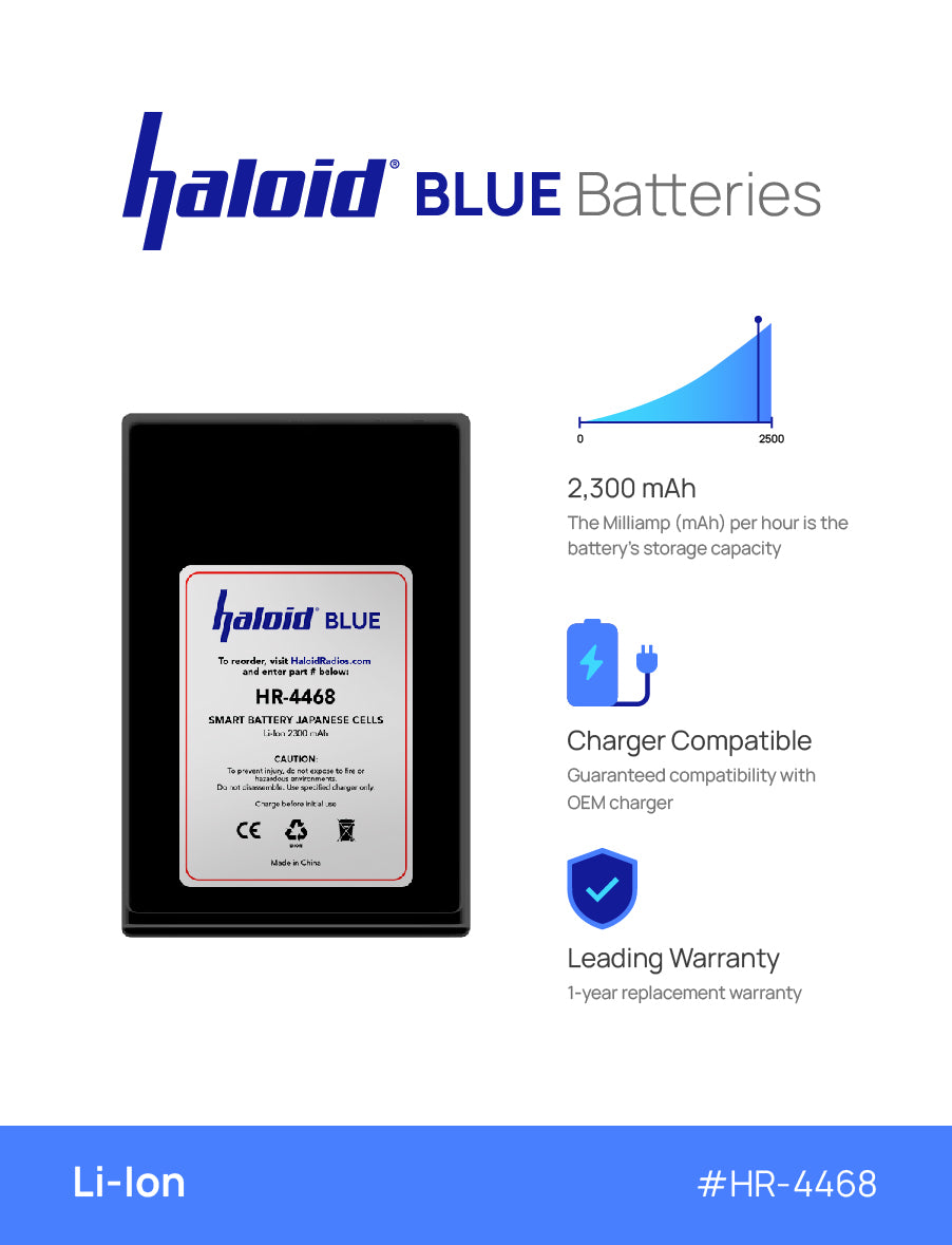 Haloid BLUE HR-4468-LI Lithium Battery 4468