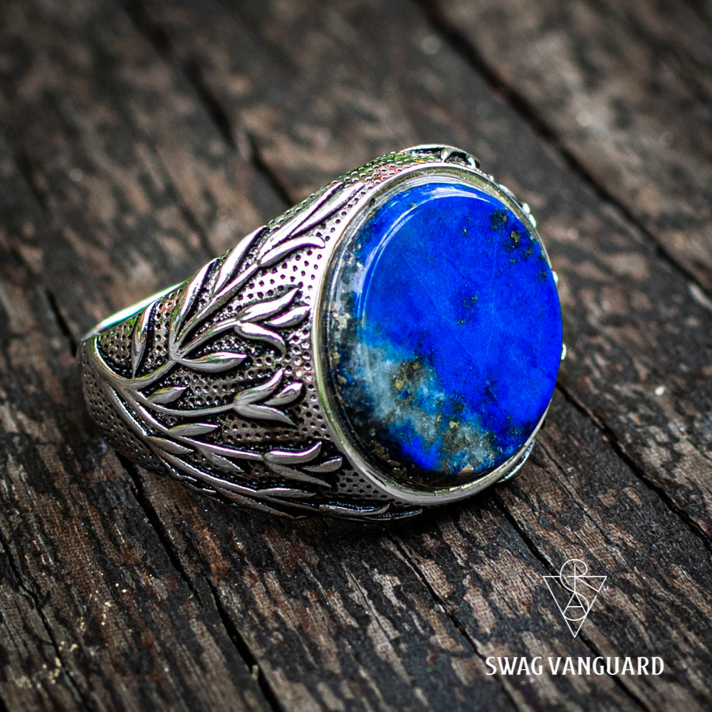 Pure 925 Sterling Silver With Lapis Lazuli Stone Swag Vanguard