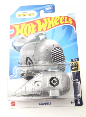 Hot Wheels Grumobile Silver #180 180/250 - 2024 HW Screen Time - Diecast Trading