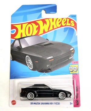 Hot Wheels '89 Mazda Savanna RX-7 FC3S Black #51 - 2023 HW: The '80s - Diecast Trading