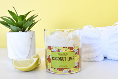 Coconut Lime Tropical Scented Candle - The Smoky Rose Boutique
