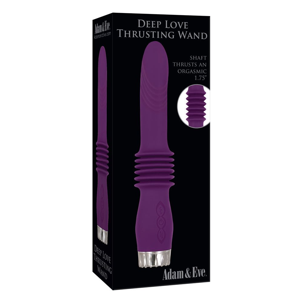 Luxury Vibrators: Adam & Eve Deep Love Thrusting Wand - Purple