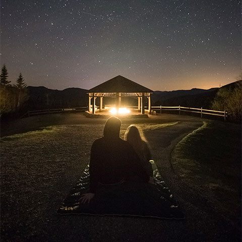 Couple stargazing