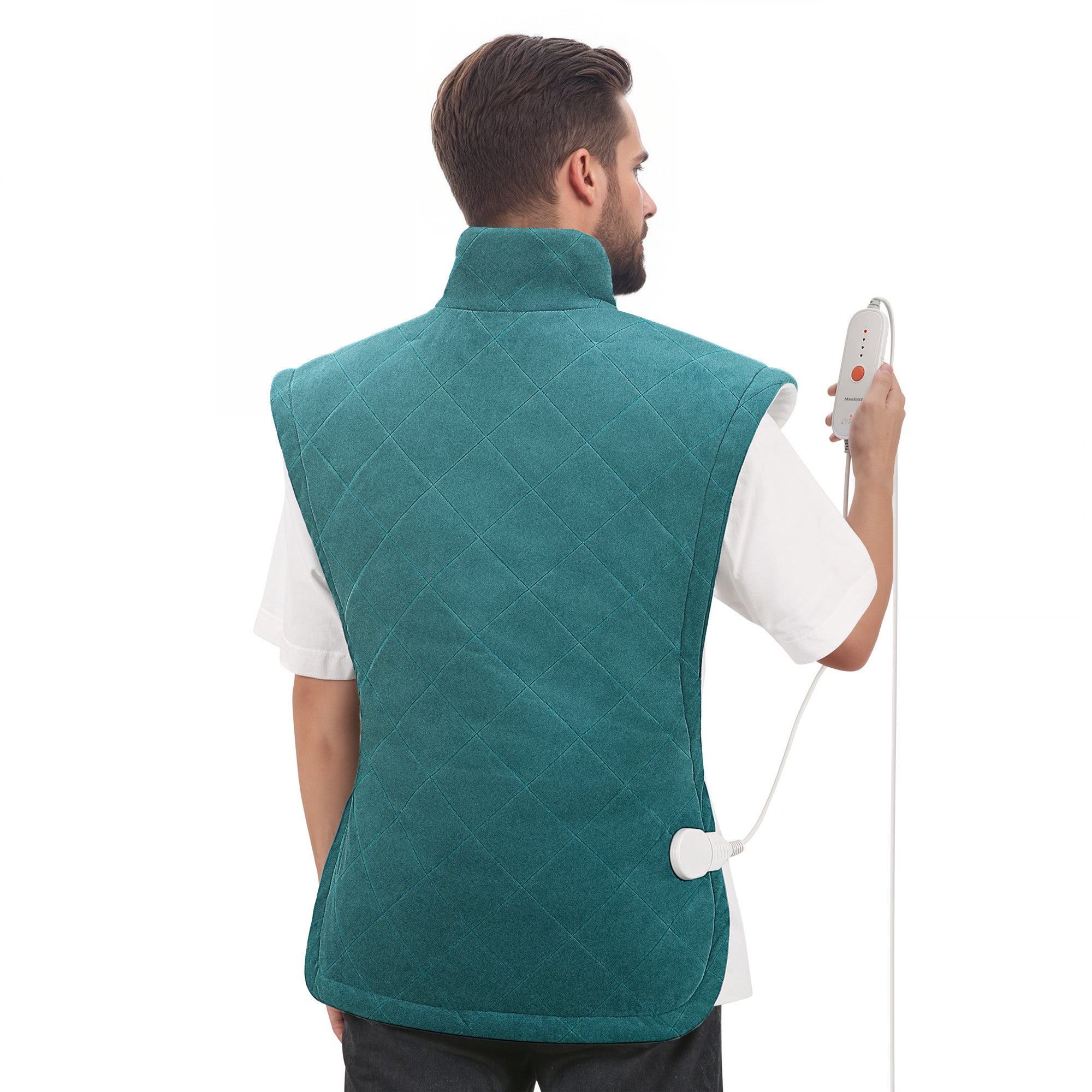 MaxKare 24"x40" Extra Large Heating Pad Crystal Super Soft with 4 Heat Settings & Auto Shut-off, for Full Body Stress Relief-Green & White