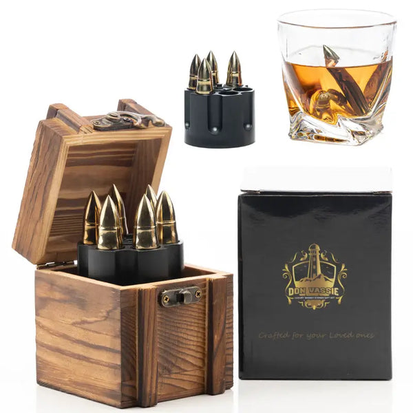 Bullet Whiskey Chiller Stone Gift Set - Brilliant Promos - Be Brilliant!