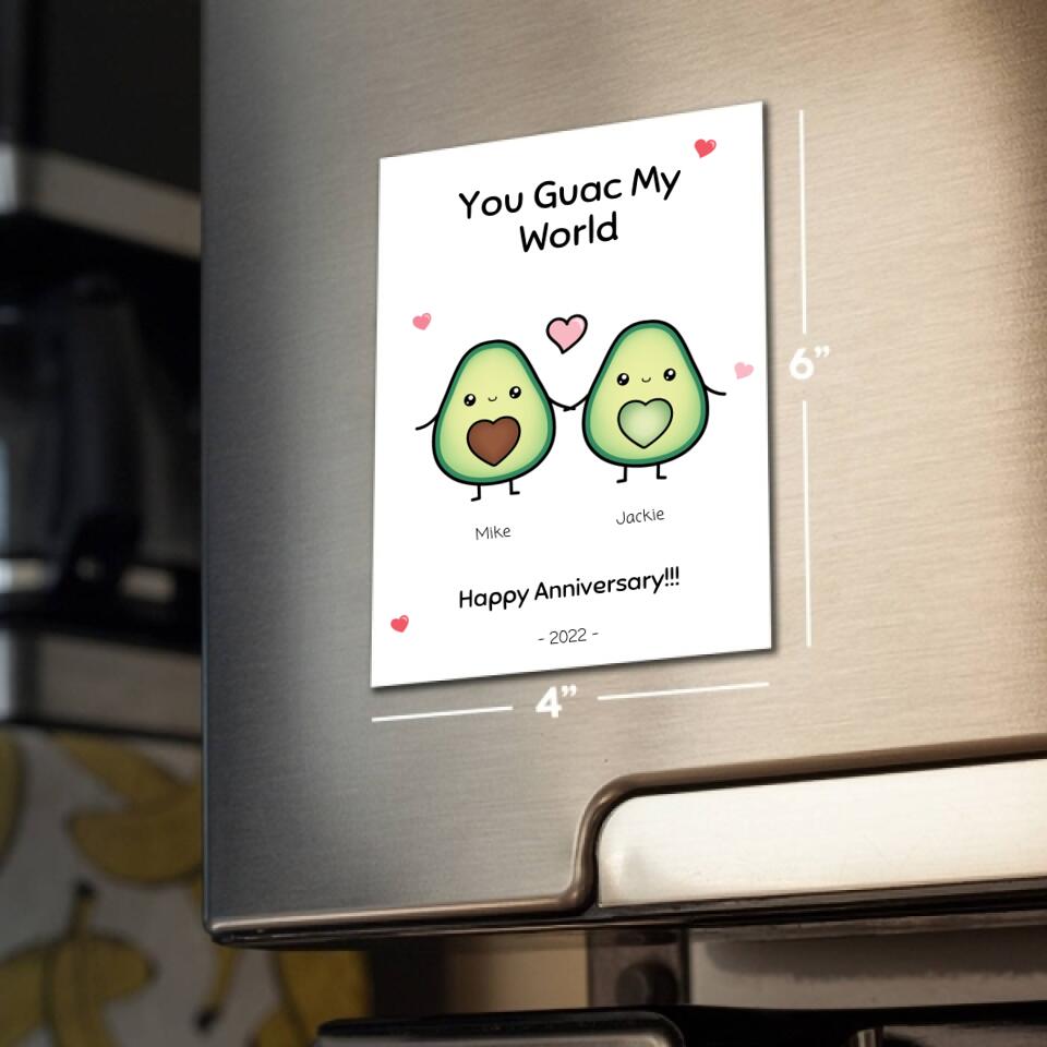 You Guac My World - Personalized Anniversary Card