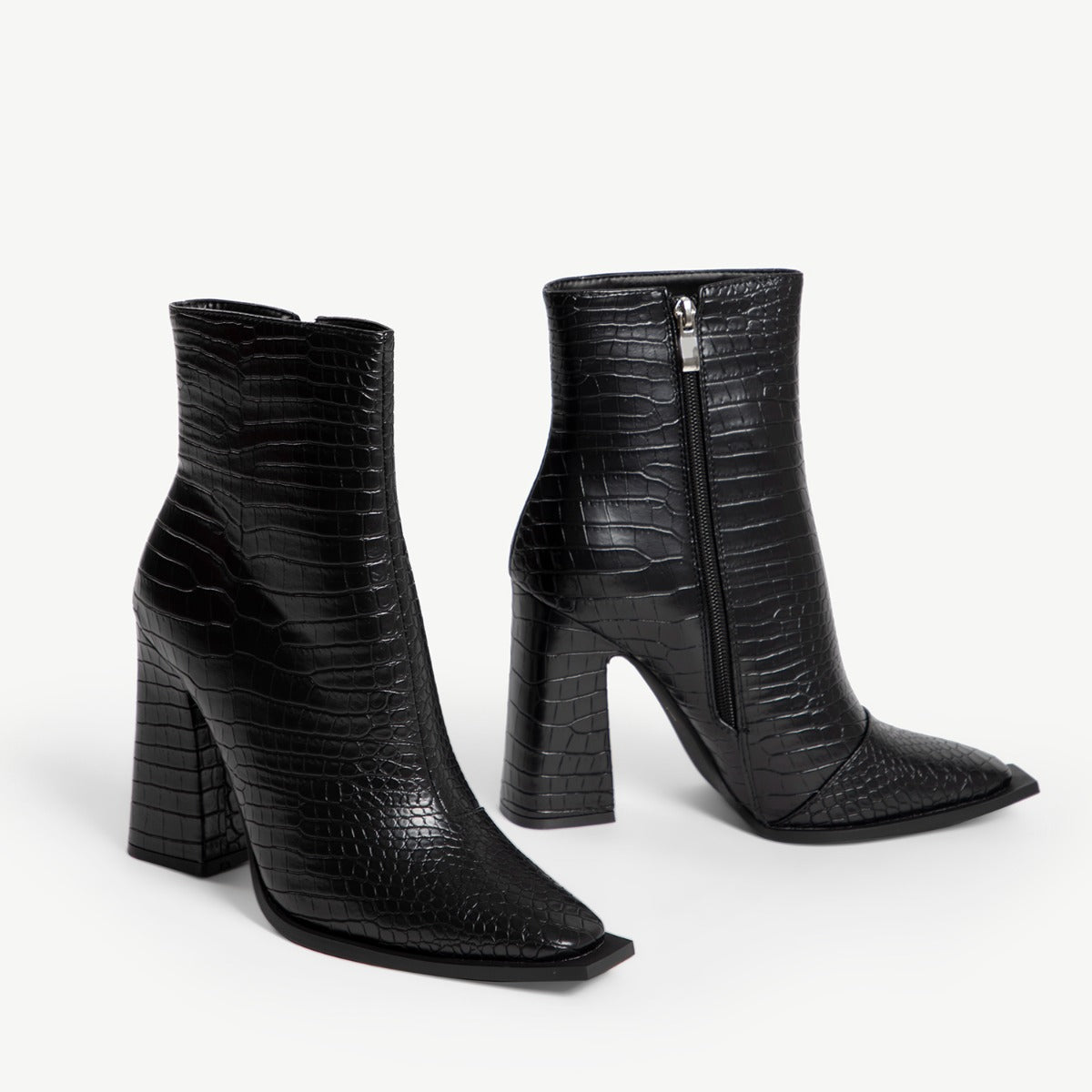 RAID Delphi Ankle Boot in Black Croc