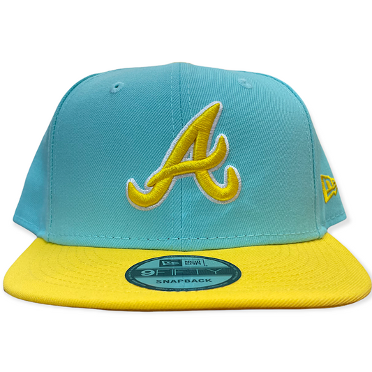 New Era Atlanta Braves MLB Black & Yellow 9FIFTY Snapback Hat