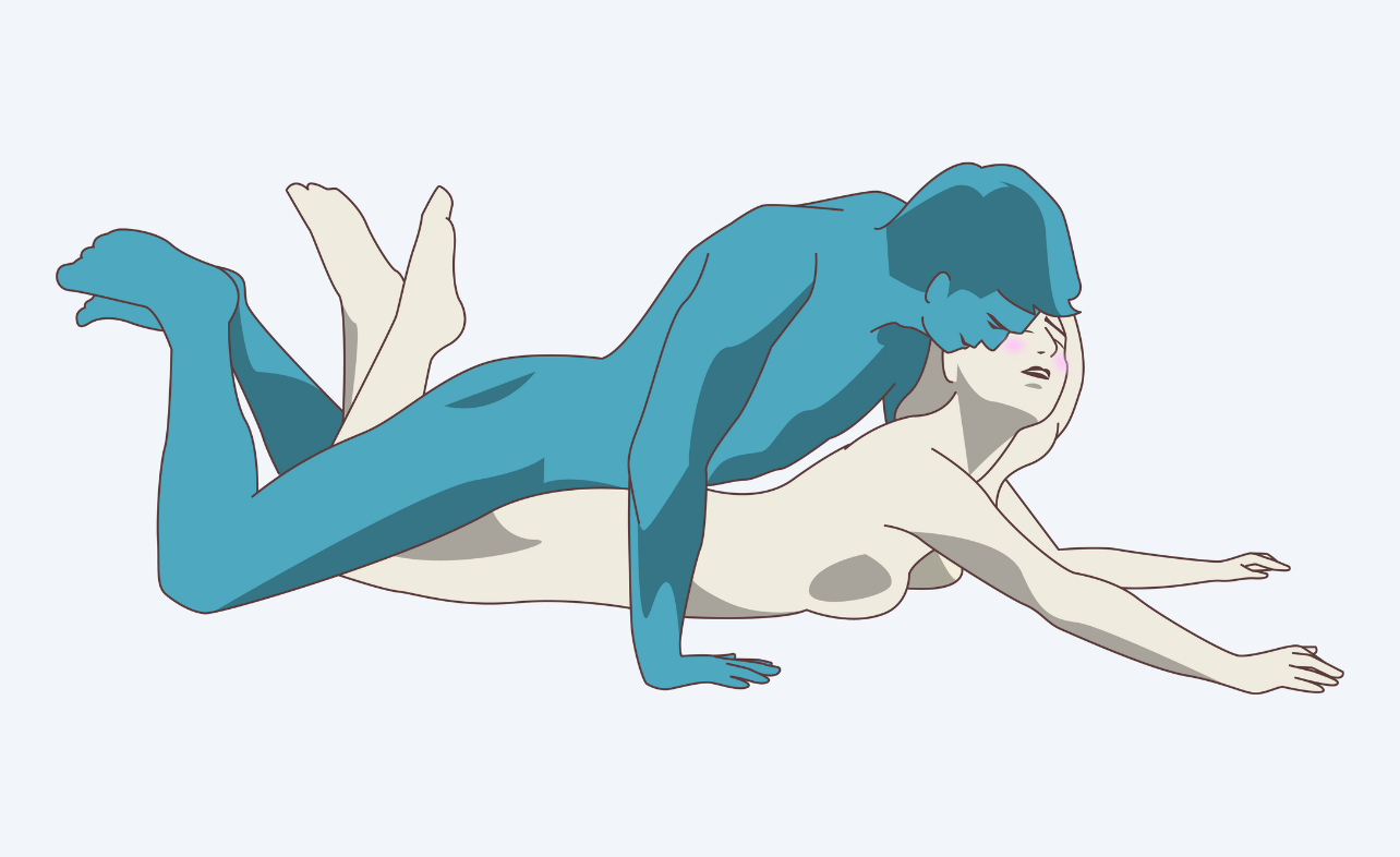 Belly Down Anal Sex Position Illustration