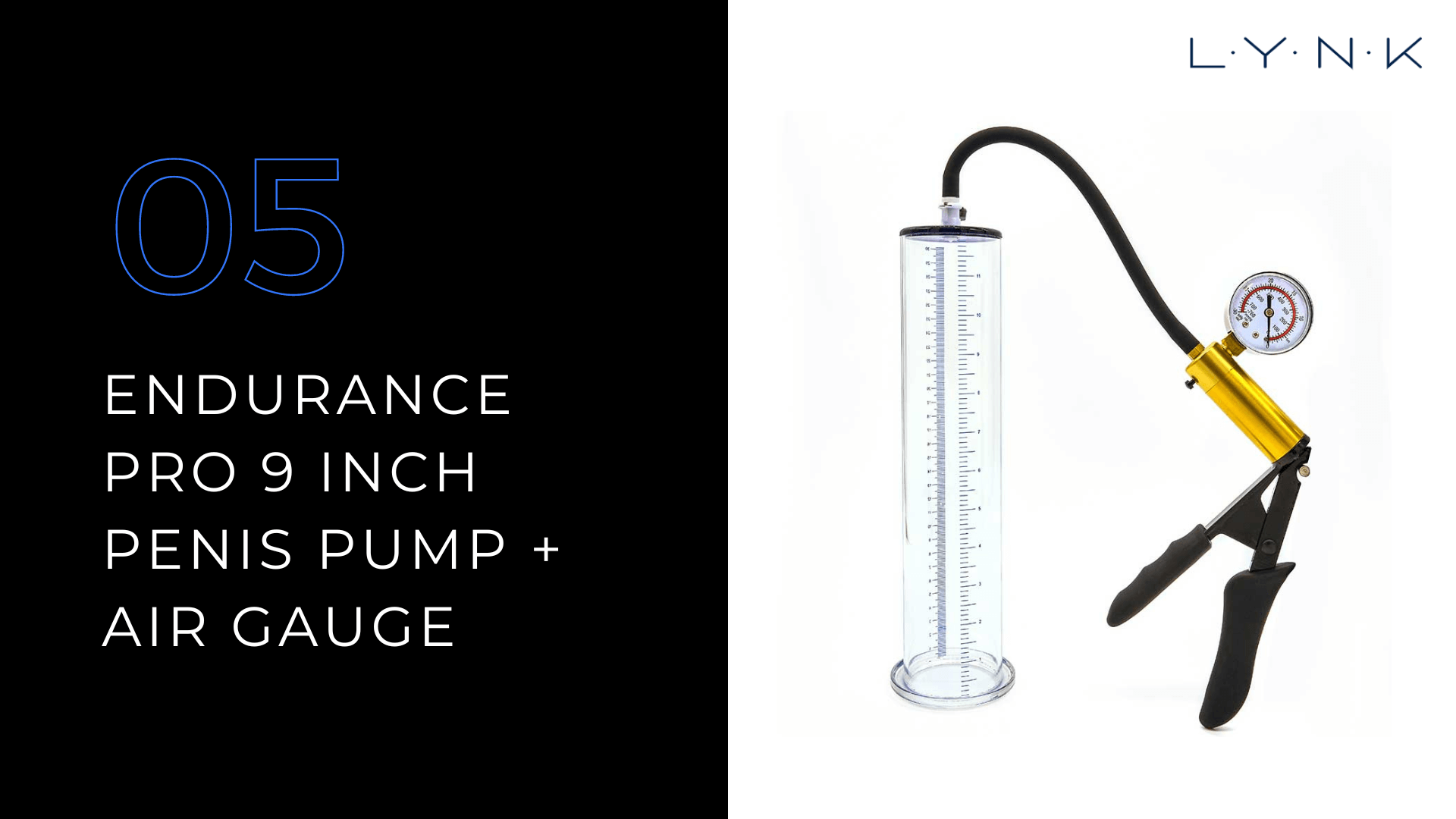 Endurance Pro 9 Inch Penis Pump + Air Gauge