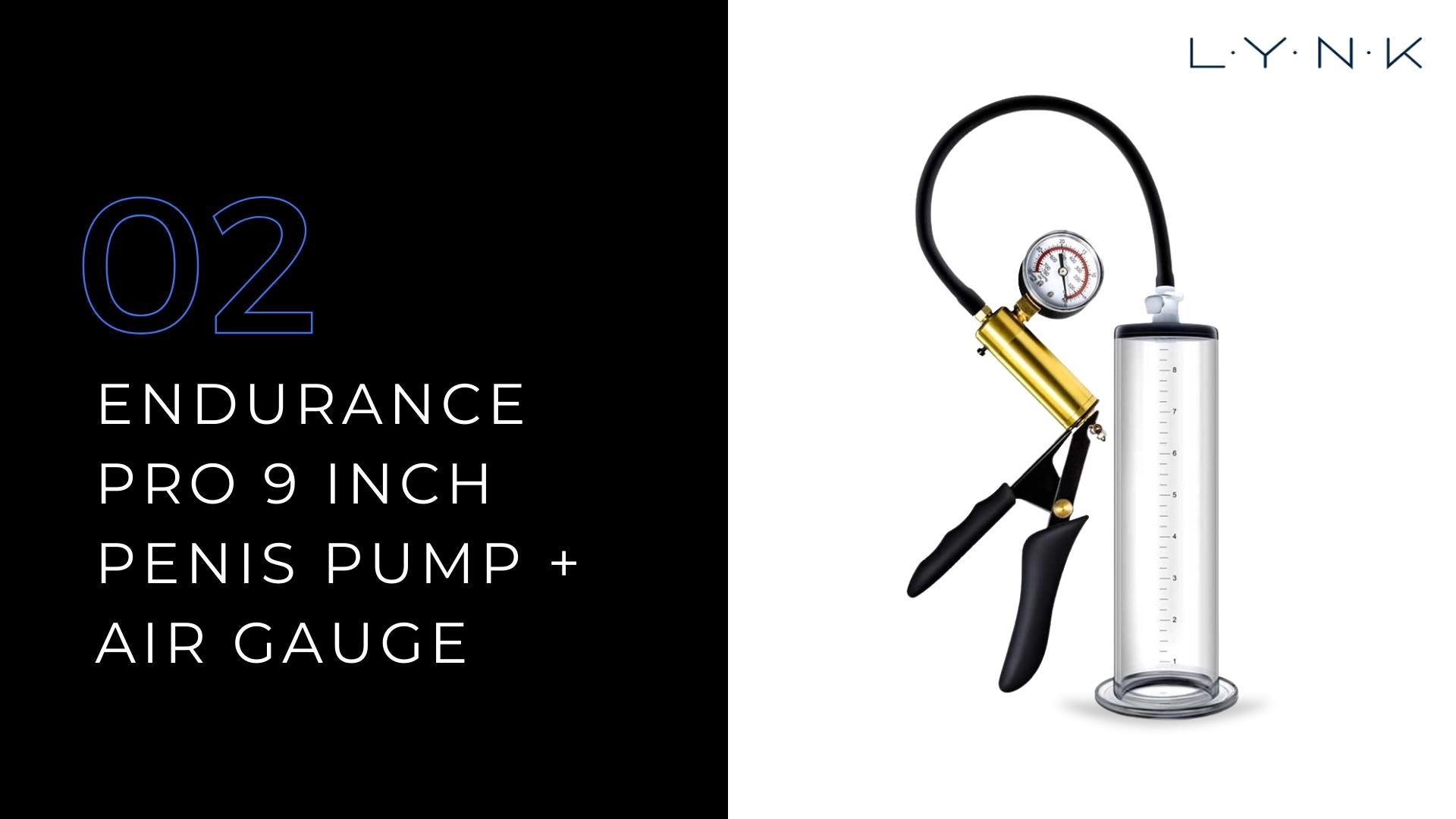 Endurance Pro 9-Inch Penis Pump + Air Gauge