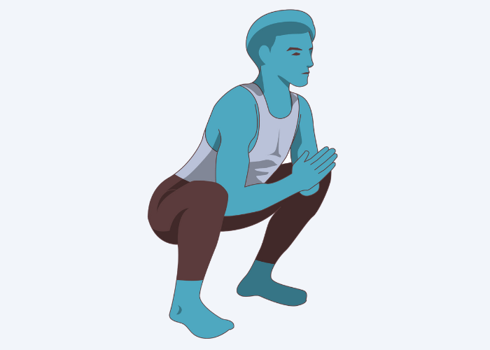 Illustration of Holding Squat Position