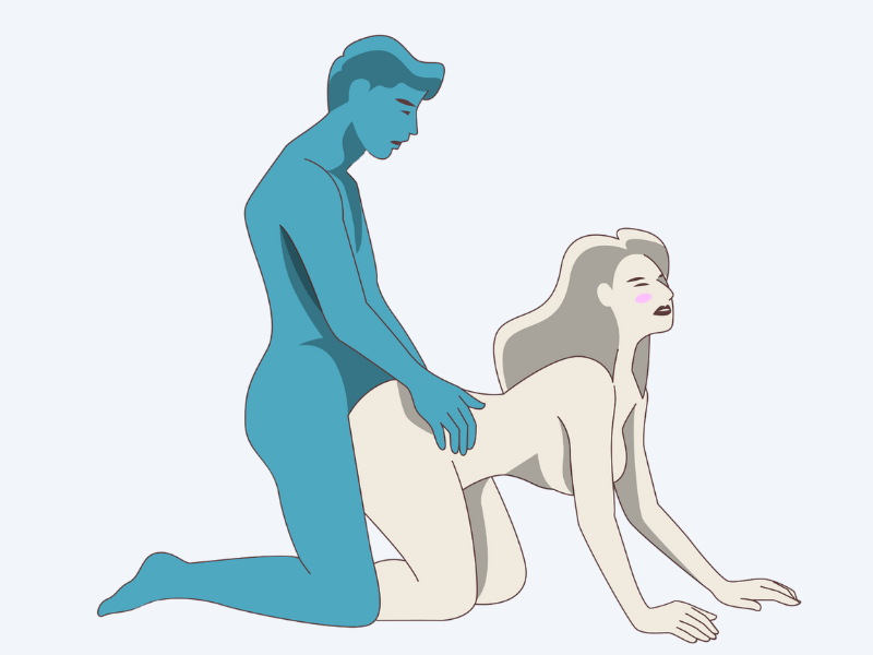 An illustration of a man and a woman having sex.