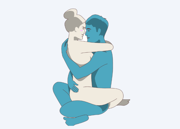 Illustration of the The Lotus Sex Position