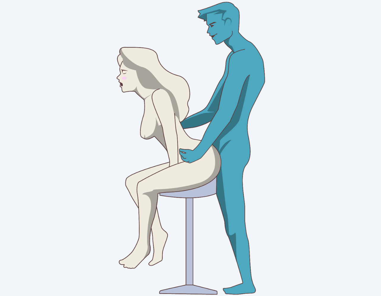 On a Highchair Anal Sex Position Illustration