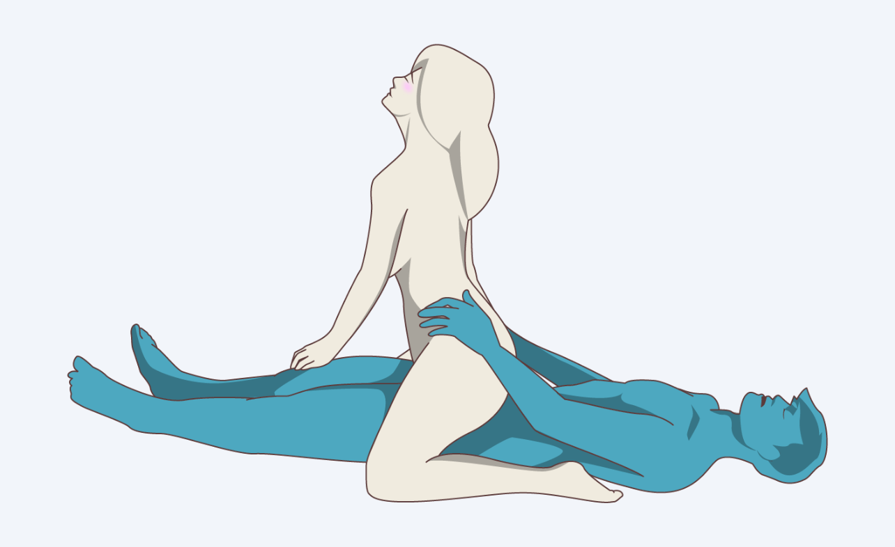 Reverse Cowgirl Anal Sex Position Illustration