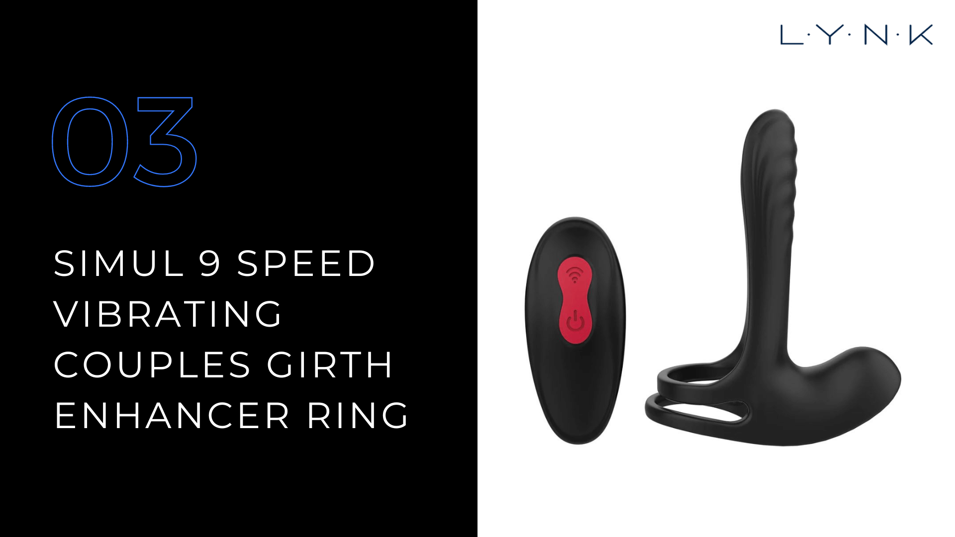 SIMUL 9 Speed Vibrating Couples Girth Enhancer Ring