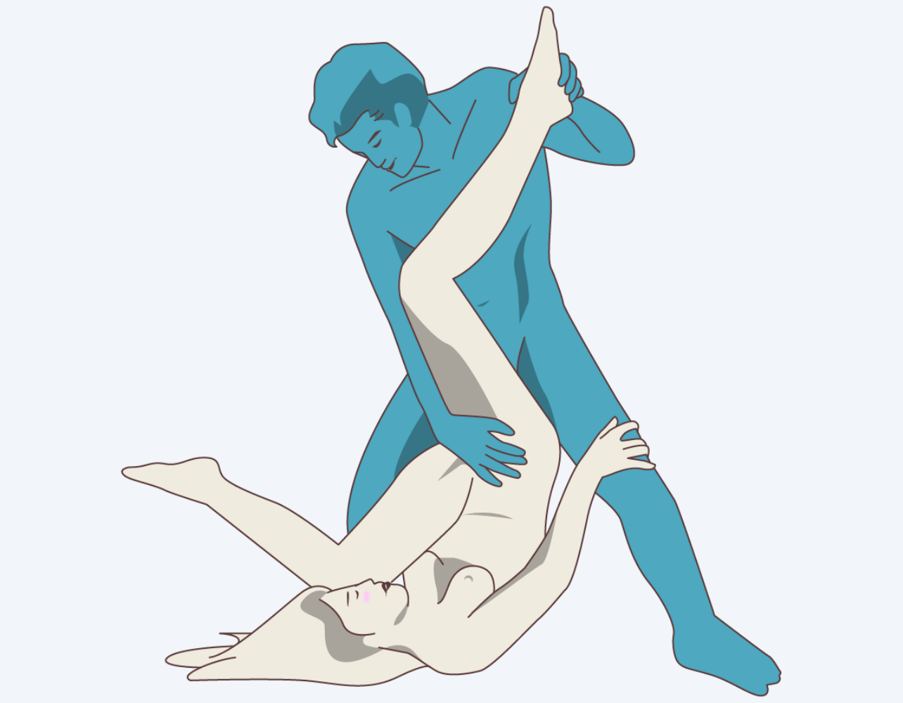The Piledriver Anal Sex Position Illustration